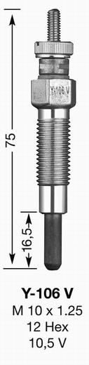 NGK ŚWIECA ŻAROWA Y-106V 6926  NGK Y-106V