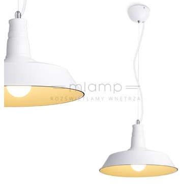 Redlux LAMPA wisząca GOLDIE R11689 industrialna OPRAWA zwis metalowy Biały