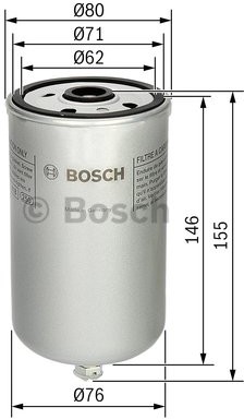 Bosch Wymienna kaseta filtru paliwa, 1 457 434 447 1457434447