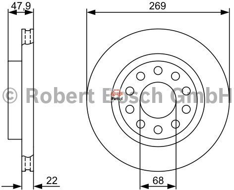 BOSCH Tarcza hamulcowa 0 986 479 366