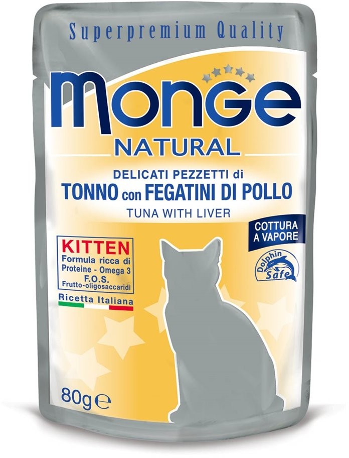 Monge Saszetka Tuńczyk Z Wątróbkami W Galarecie Kitten 80G
