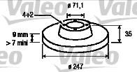 VALEO tarcza hamulcowa x2 tyl 186694  186694