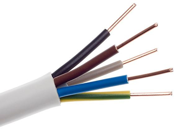 Elektrokabel Przewód instalacyjny okrągły 450/750V YDY 5x1,5 YDY5X1,5