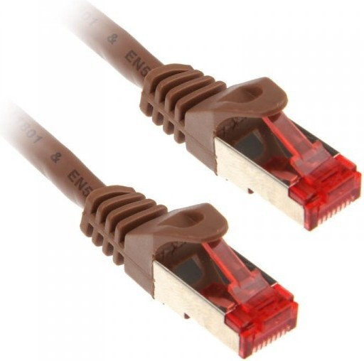 InLine  1m Cat.6 Kabel sieciowy 1000 Mbit RJ45 - brązowy 76411K