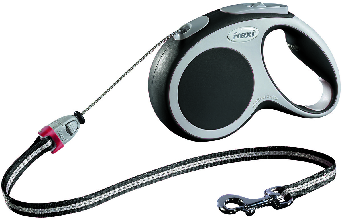 Flexi Smycz automatyczna VARIO kolor czarny S linka 5m do 12kg
