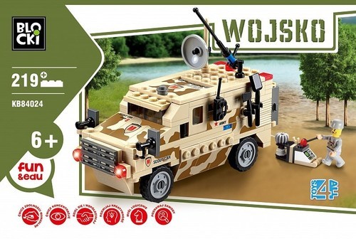 BLOCKI Klocki Blocki Wojsko Samochód zwiadowczy 219 elementów