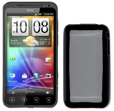 Celly GELSKIN168B silikonowe etui ochronne do modelu HTC EVO 3d Czarny
