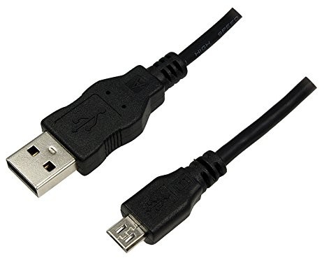 LogiLink cu0034 kabel USB, USB 2.0, na Micro BM, czarny, 1,8 m