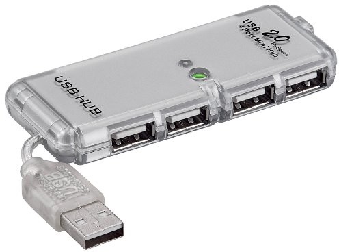 Wentronic USB  HUB 4 port mini Hub, 1 szt., przezroczysty 68879
