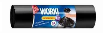 Anna Zaradna AZ WORKI NA ŚMIECI SUPERMOCNE LDPE 240L 10szt. CZARNE (AZ1-WNS-3906)