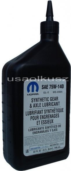 MOPAR Oryginalny olej mostu z blokadą LSD 75W-140 MS-8985 956mL