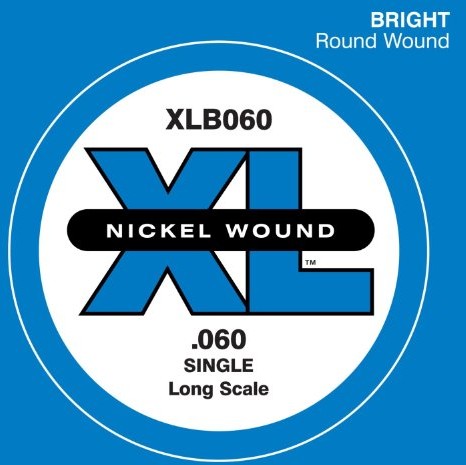 D'Addario xlb060 pojedyncze gitary (rozmiar: XL) Nickel Wound 060 Long Scale XLB060