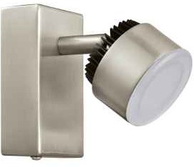 Eglo Lampa oprawa ścienna kinkiet Armento 1 LED 1x6W nikiel mat/czarna 31481