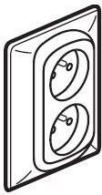 Legrand PEARL Pokrywa gniazda 2X2P+Z 771535