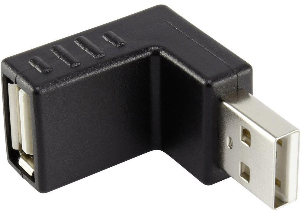 Renkforce Przejściówka adapter USB 2.0 Renkforce 29212C30 [1x Złącze męskie USB 2.0 A 1x Złącze żeńskie USB 2.0 A] złącze kątowe