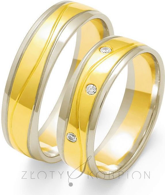 Złoty Skorpion Obrączki ślubne - wzór Au-OE197