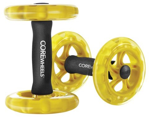 SKLZ Sklz Apd-Cw01  02 Training Rolki Trener Brzucha Core Wheels Black/Yellow, Wielokolorowa, Jeden Rozmiar (SK6800115)