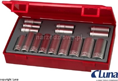 TENGTOOLS Zestaw 16 zestaw nasadek długich z chwytem 3/8 TT3816 144300100