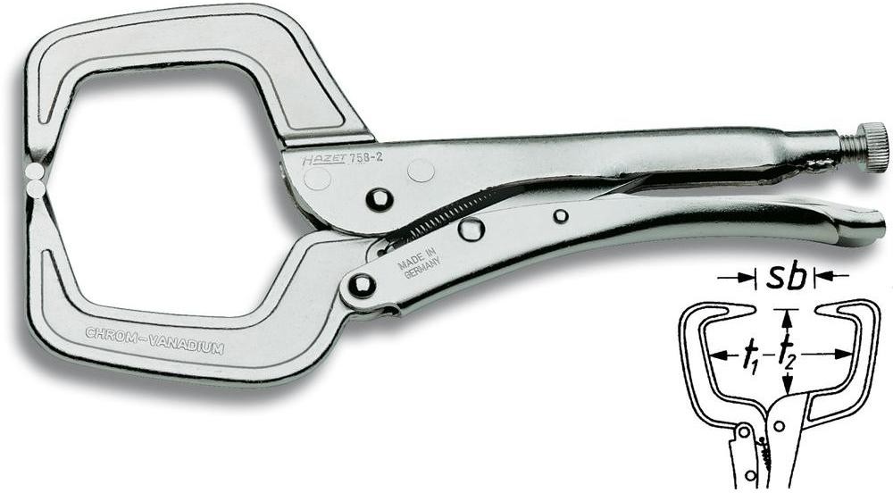 Hazet Szczypce zaciskowe 758-2 0 90 mm 280 mm