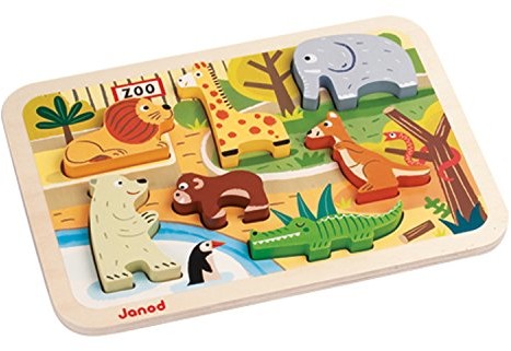 Janod 4507022 - Formen-Puzzle Zootiere