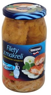 Komersmag Filety z makreli panierowane i smażone w zalewie octowej 800 g