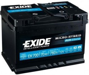 Exide MICRO-HYBRID AGM EK700 - 70Ah 760A P+