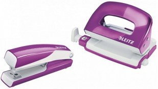Leitz Zszywacz i dziurkacz mini WOW fiolet lodowy 55612062