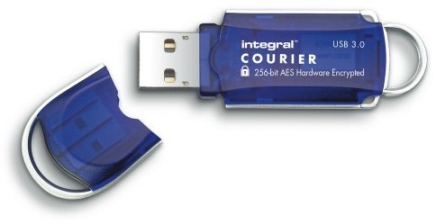 Integral Memory Integral Courier USB-Stick USB3.0 z technologią szyfrowania 256-bitowe szyfrowanie AES, certyfikat FIPS 197 64 GB 5055288424005
