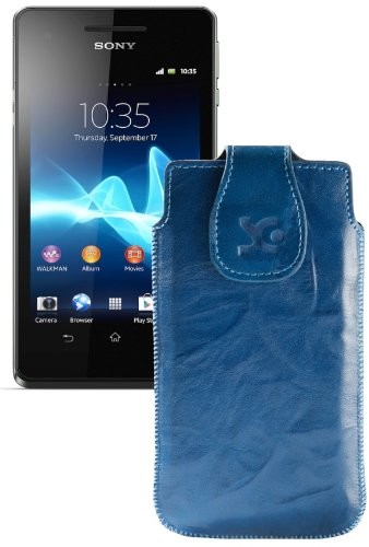 Sony Suncase oryginalnych Premium Flip-Style pokrowiec z prawdziwej skóry do Xperia V