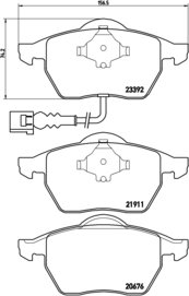 BREMBO Zestaw klocków hamulcowych, hamulce tarczowe P 85 045