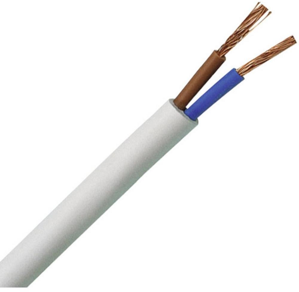 Conotech Kopp gumowany przełączający H03VV-F 2 x 0.75 mm Kopp 151525003 biały 25 m