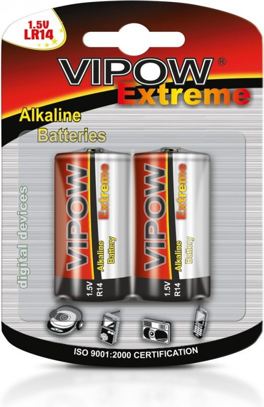 Vipow Baterie alkaliczne EXTREME LR14 2szt/bl BAT0093B