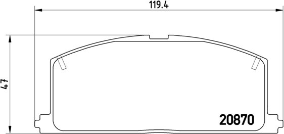 BREMBO Zestaw klocków hamulcowych, hamulce tarczowe P 83 011
