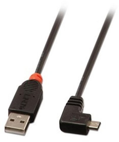 LINDY Lindy USB 2.0 kabel typ A/micro-B 90 ° Angled