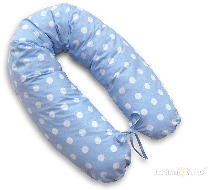 Mamo-Tato Poduszka dla kobiet w ciąży Groszki niebieskie