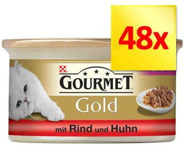 Purina Gourmet Zestaw Gold Mix kwałków w sosie, 48 x 85g - Kaczka i indyk