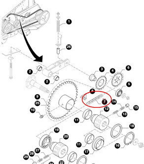 CNH ŁAŃCUCH NAPĘDU ŚLIMAKA HEDERA 84448828