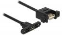 Delock Kabel USB Micro B - USB A 0.25 m Czarny 85109