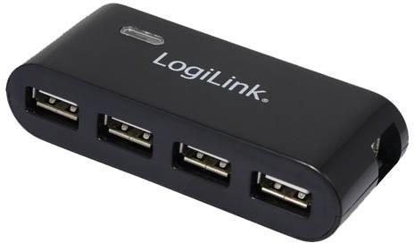 LogiLink 4-Port Hub USB 2.0 z zasilaczem, czarna 4260113570883