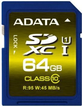 A-Data SDXC Class 10 64GB (ASDX64GUI1CL10-R)
