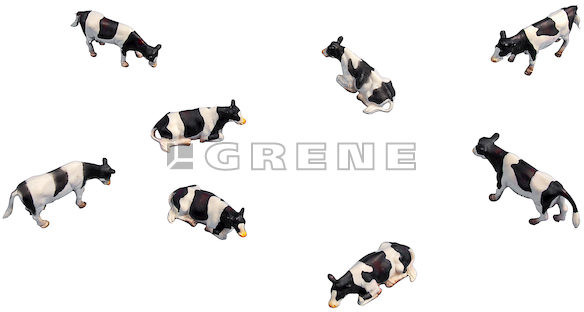 Krowy, czarne/kolorowe, zestaw