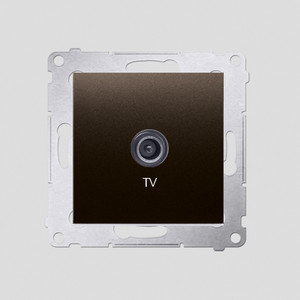 Kontakt Simon KONTAKT - Gniazdo TV do instalacji indywidualnych brąz mat DAK1.01/46 SIMO
