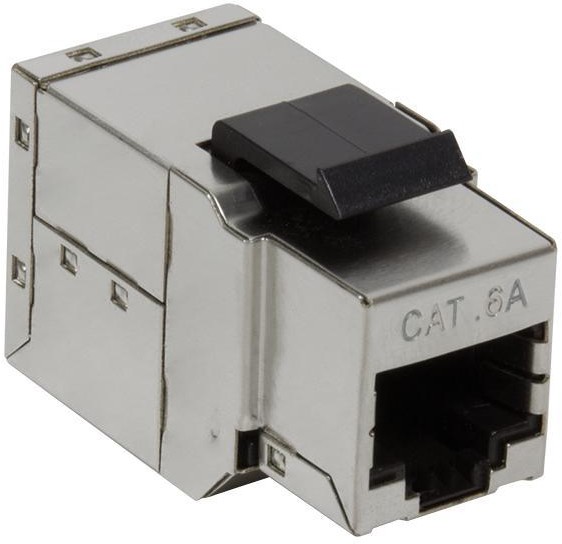 LogiLink Przejściówka Keystone 2 x RJ45 Cat.6A STP snap-in mounting NK4010