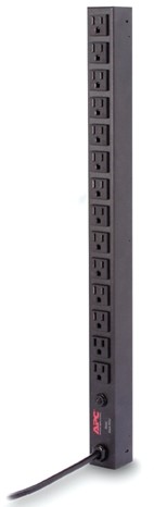 APC Rack PDU, Basic, Zero U, 15A, 100/120V, (14) 5-15 AP9567