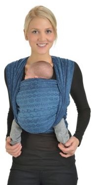 Hoppediz Maxi Chusta do noszenia dziecka Jacquard Darjeeling aquamarin m-j-daraq