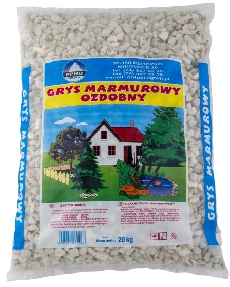 Grys marmurowy biały 10 - 16 mm 20 kg