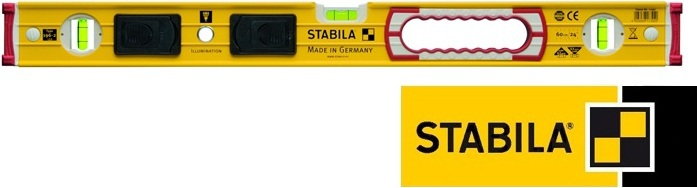 Stabila Poziomnica wzmocniona podświetlana 2 powierzchnie pomiarowe, typ 196-2 LE