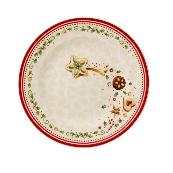 Villeroy & Boch Winter Bakery Delight Talerz sałatkowy ze spadającą gwiazdą średnica: 21,5 cm (14-8612-2642)