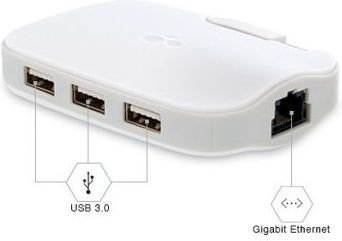 Kanex HUB 3 USB 3.0 + port Gigabit Ethernet RJ-45 (1 Gbps) 814556015025