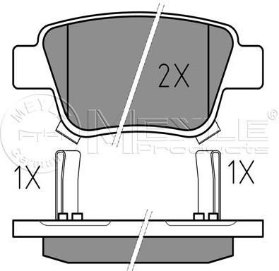MEYLE Zestaw klocków hamulcowych, hamulce tarczowe 025 236 2016/W